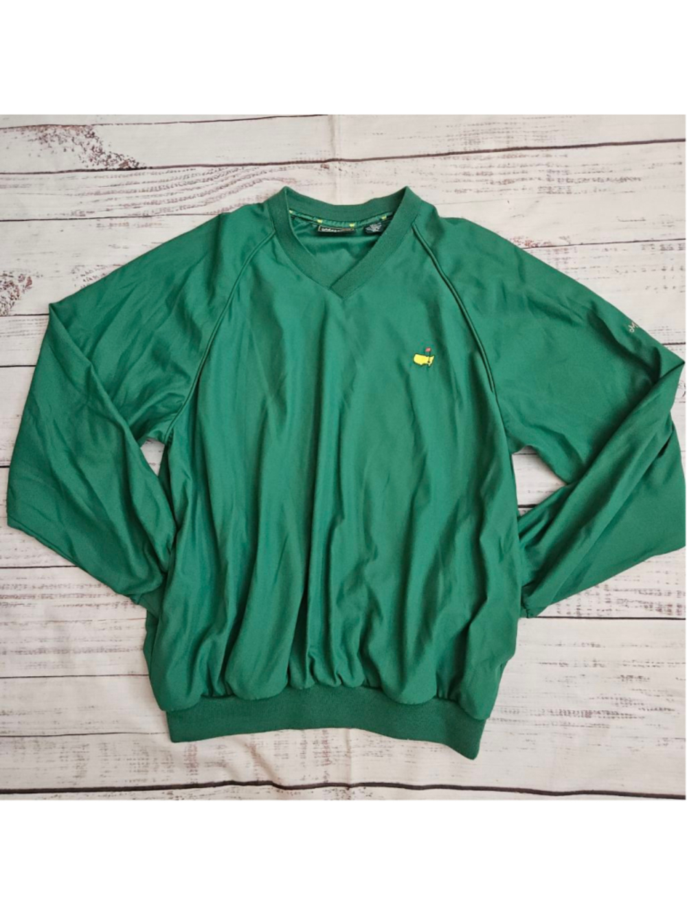 Vintage Masters Collection Green Windbreaker Pullover V-neck Golf Mens Large